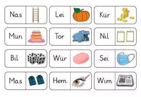 Vorschau - Spiele - Domino "Silben lesen 2" (Anfangssilben) - Seite 3