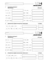 Vorschau - Test - LK Addition und Subtraktion rationaler Zahlen - Deckblatt