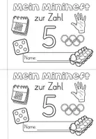 Vorschau - Arbeitsblätter - Miniheft - Zahl 5 für den Ziffernschreibkurs - Seite 1