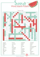 Vorschau - Arbeitsblätter - Summer Vocabulary Word Search Puzzle - Seite 1