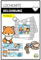 Vorschau - Präsentationen/Tafelbilder - Belohnungskarten Grundschule – Lochkarten Belohnungssystem – Punch Card - Fuchsklasse - Deckblatt