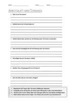 Vorschau - Arbeitsblätter - AB mit Fragen zum Thema "Terrarium" + Lösungsblatt - Deckblatt