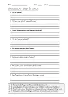 Vorschau - Arbeitsblätter - AB mit Fragen zum Thema "Tetanus" + Lösungsblatt + Infografik - Deckblatt