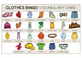 anteprima - Materiale di supporto/inclusione - Clothes BINGO GAME - Pagina 3