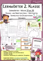 Vorschau - Arbeitsblätter - Lernwörter 2. Klasse - Teil 3 - Material und Sammelpass - Deckblatt