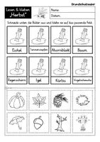 Vorschau - Arbeitsblätter - Lesen und kleben - Herbst - Seite 2