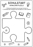 Vorschau - Arbeitsblätter - Kooperatives Kennenlern-Puzzle für den Schulstart - Steckbriefe - Seite 2