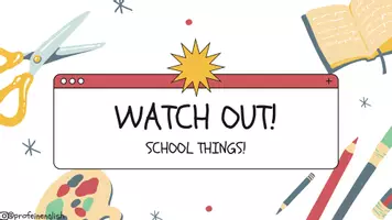 Aperçu - Jeux - Jeu Attention ! de choses scolaires en anglais! - Page de couverture