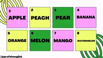 Aperçu - Apprentissages en autonomie - Fruits et légumes Jeu "Attention" en anglais! - Page 1
