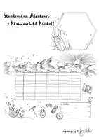 Vorschau - Mal- und Bastelvorlagen - Stundenplan + Klassenschild Abenteuer Kristall - Deckblatt