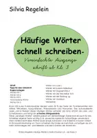 Vorschau - Arbeitsblätter - Häufige Wörter schnell schreiben, VA ab Kl. 3 - Deckblatt
