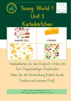 Vorschau - Spiele - Bildkarten Vocabulary Young World 1 Unit 3 - Deckblatt