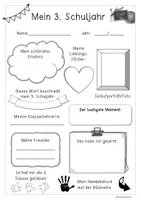 Vorschau - Arbeitsblätter - Mein 3. Schuljahr für Erinnerungsordner/Portfolio - Seite 1