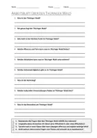 Vorschau - Arbeitsblätter - AB mit Fragen zum Thema "Thüringer Wald" + Lösungsblatt + Mindmap + Infografik - Deckblatt