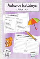 Vorschau - Arbeitsblätter - Autumn Holidays - Bucketliste - Englischunterricht - Deckblatt
