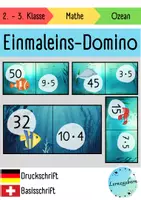 Vorschau - Spiele - Einmaleins-Dominos Ozean - Deckblatt