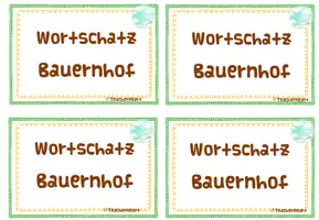 Vorschau - Merkblätter - Wortschatzheft Bauernhof - Deckblatt