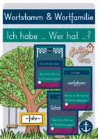 Vorschau - Spiele - Wortstamm & Wortfamilie - Ich habe ... Wer hat ...? (Lesespiel) - Deckblatt