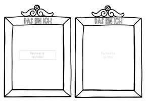 Vorschau - Mal- und Bastelvorlagen - Kreativer Steckbrief im Bilderrahmen – Bastelvorlage für die erste Schulwoche - Seite 1