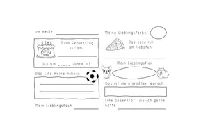Vorschau - Mal- und Bastelvorlagen - Kreativer Steckbrief im Bilderrahmen – Bastelvorlage für die erste Schulwoche - Seite 3