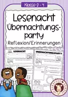 Vorschau - Unterrichtsreihen - Übernachtungsparty & Lesenacht - Erinnerung / Reflexion - Deckblatt