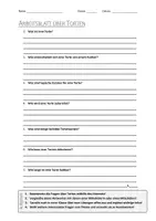 Vorschau - Arbeitsblätter - Lernposter + AB mit Fragen zum Thema "Torten" + Lösungsblatt + Mindmap + Infografik - Seite 1