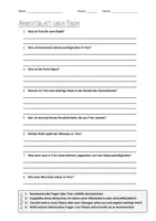 Vorschau - Arbeitsblätter - AB mit Fragen zum Thema "Trier" + Lösungsblatt + Infografik - Deckblatt