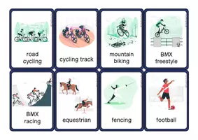 Aperçu - Apprentissages en autonomie - The Olympic Games - Flashcards - 56 sports and disciplines - Page 2