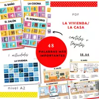 Vista previa - Juegos / Gamificación - Actividades para aprender el vocabulario de la casa - Portada