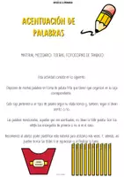 Vista previa - Tarjetas / Manipulativos - ACENTUACIÓN DE PALABRAS Y SU CLASIFICACIÓN - página 1