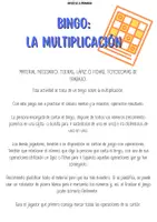 Vista previa - Juegos / Gamificación - JUEGO BINGO SOBRE LA MULTIPLICACIÓN - página 1