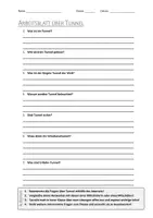 Vorschau - Arbeitsblätter - AB mit Fragen zum Thema "Tunnel" + Lösungsblatt - Deckblatt