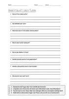 Vorschau - Arbeitsblätter - AB mit Fragen zum Thema "Turin" + Lösungsblatt - Deckblatt
