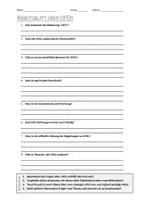 Vorschau - Arbeitsblätter - AB mit Fragen zum Thema "UFOs" + Lösungsblatt - Deckblatt