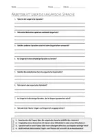 Vorschau - Arbeitsblätter - AB mit Fragen zum Thema "Ungarische Sprache" + Lösungsblatt - Deckblatt