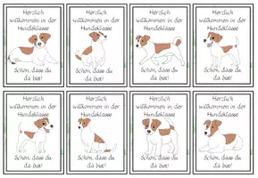 Vorschau - Bildkarten - Willkommenskärtchen Hundeklasse Jack Russel #Klassentier - Seite 2