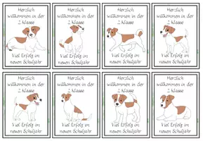 Vorschau - Bildkarten - Willkommenskärtchen Hundeklasse Jack Russel #Klassentier - Seite 3