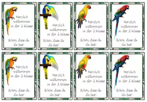 Vorschau - Bildkarten - Willkommenskärtchen Papageienklasse #Klassentier - Seite 3