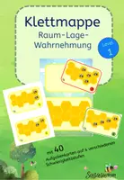 Vorschau - Bildkarten - Klettmappe mit 40 Aufgabenkarten Bienen Raum-Lage Level 1 - Deckblatt