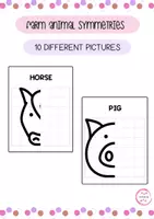 Vista previa - Manualidades / Dibujos para colorear - FARM ANIMAL SYMMETRIES BOOK - Portada