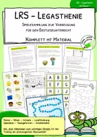 Vorschau - Arbeitsblätter - Spielesammlung Erstleseunterricht – Buchstaben, Anlaute & Reime spielerisch fördern - Deckblatt