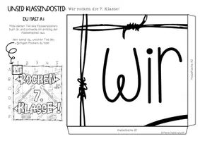 Vorschau - Mal- und Bastelvorlagen - 30-teiliges kollaboratives Klassenposter - Wir rocken die 7. Klasse - Seite 2