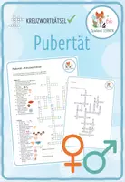 Vorschau - Arbeitsblätter - Veränderungen in der Pubertät – Kreuzworträtsel - Deckblatt