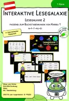 Vorschau - Stationenlernen - Interaktives Lesespiel, passend zu Karibu 1 - Interaktive Lesegalaxie 2 - in österr. Fibelschrift - Deckblatt