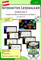 Vorschau - Stationenlernen - Interaktives Lesespiel, passend zu Karibu 1 - Interaktive Lesegalaxie 3 - in österr. Fibelschrift - Deckblatt