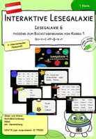 Vorschau - Stationenlernen - Interaktives Lesespiel, passend zu Karibu 1 - Interaktive Lesegalaxie 6 - in österr. Fibelschrift - Deckblatt