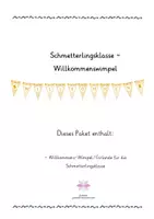 Vorschau - Arbeitsblätter - Materialpaket Schmetterlingsklasse Namensschilder + Wimpelkette - Seite 1