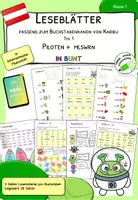 Vorschau - Arbeitsblätter - Leseblätter zum Buchstabenkanon von Karibu 1 (bunt & schwarz-weiß) | Lesetraining in österreichischer Fibelschrift für Klasse 1 - Seite 1