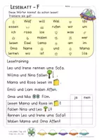 Vorschau - Arbeitsblätter - Bunte Leseblätter zu Karibu 1, in österr. Fibelschrift (f,t,au,ei,h,d,sch,k,z) – Teil 2 - Seite 3