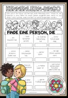 Vorschau - Arbeitsblätter - Erster Schultag - Kennenlern-Bingo - Deckblatt